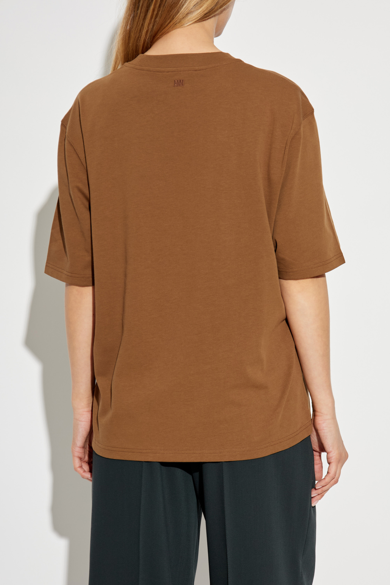 Brown T-shirt with logo Ami Alexandre Mattiussi - Vitkac AS